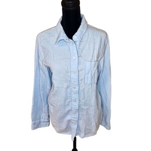 J.Crew Light Blue Gauze Button-Down Shirt Women’s Size Large